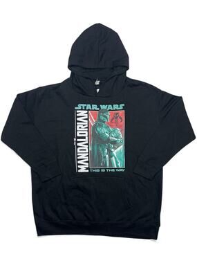 Star Wars Mandalorian Hoodie Youth XL Long Sleeve “This Is The Way” Graphic Tee